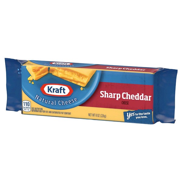 slide 12 of 17, Kraft Sharp Cheddar Cheese, 8 oz Block, 8 oz