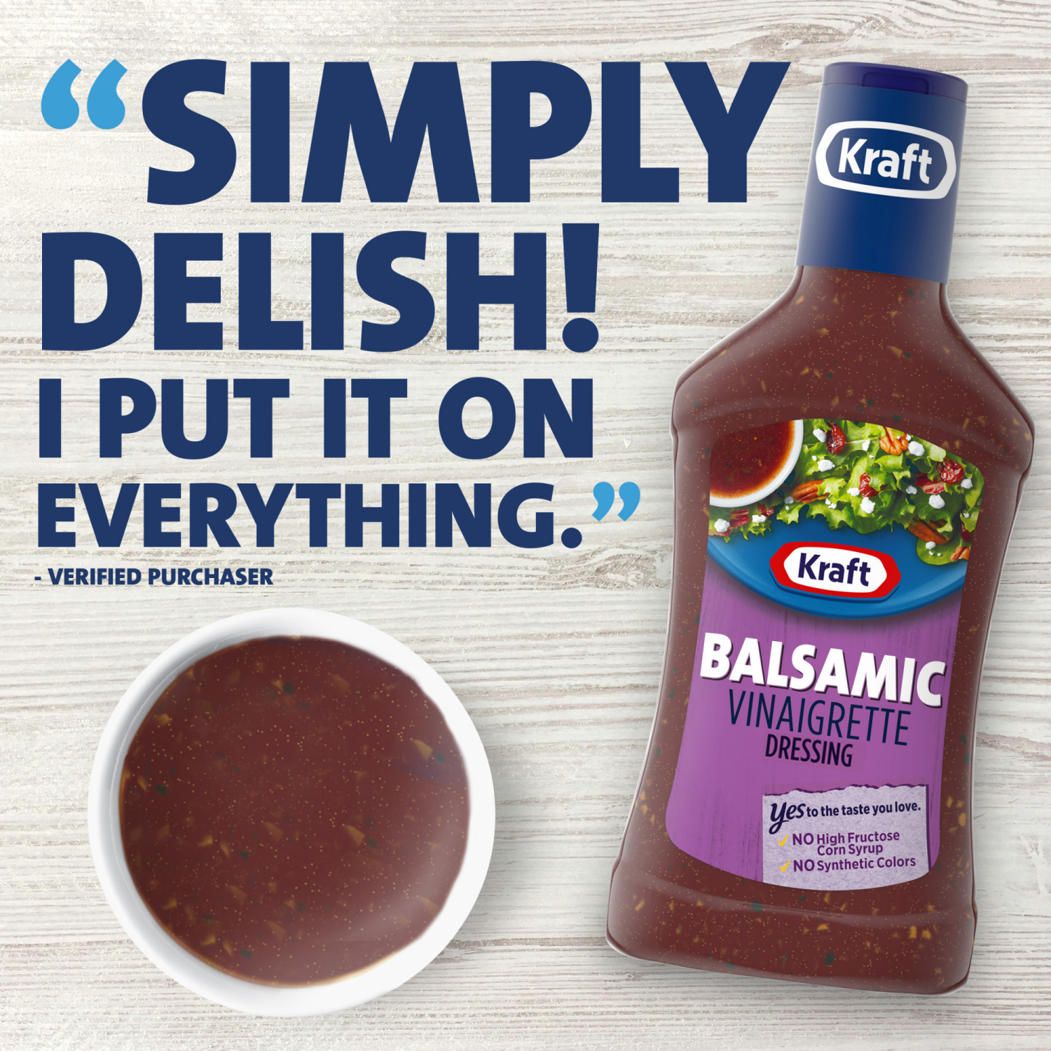 slide 4 of 8, Kraft Balsamic Vinaigrette, 16 fl oz Bottle, 16 fl oz