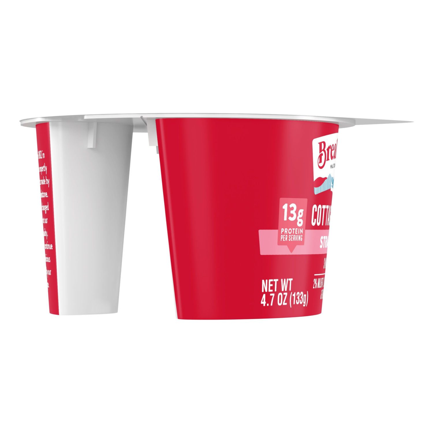 slide 2 of 4, Breakstone's Cottage Doubles, Lowfat, Small Curd, 2% Milkfat, Strawberry, 4.7 oz