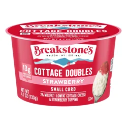 Breakstone's Cottage Doubles, Lowfat, Small Curd, 2% Milkfat, Strawberry