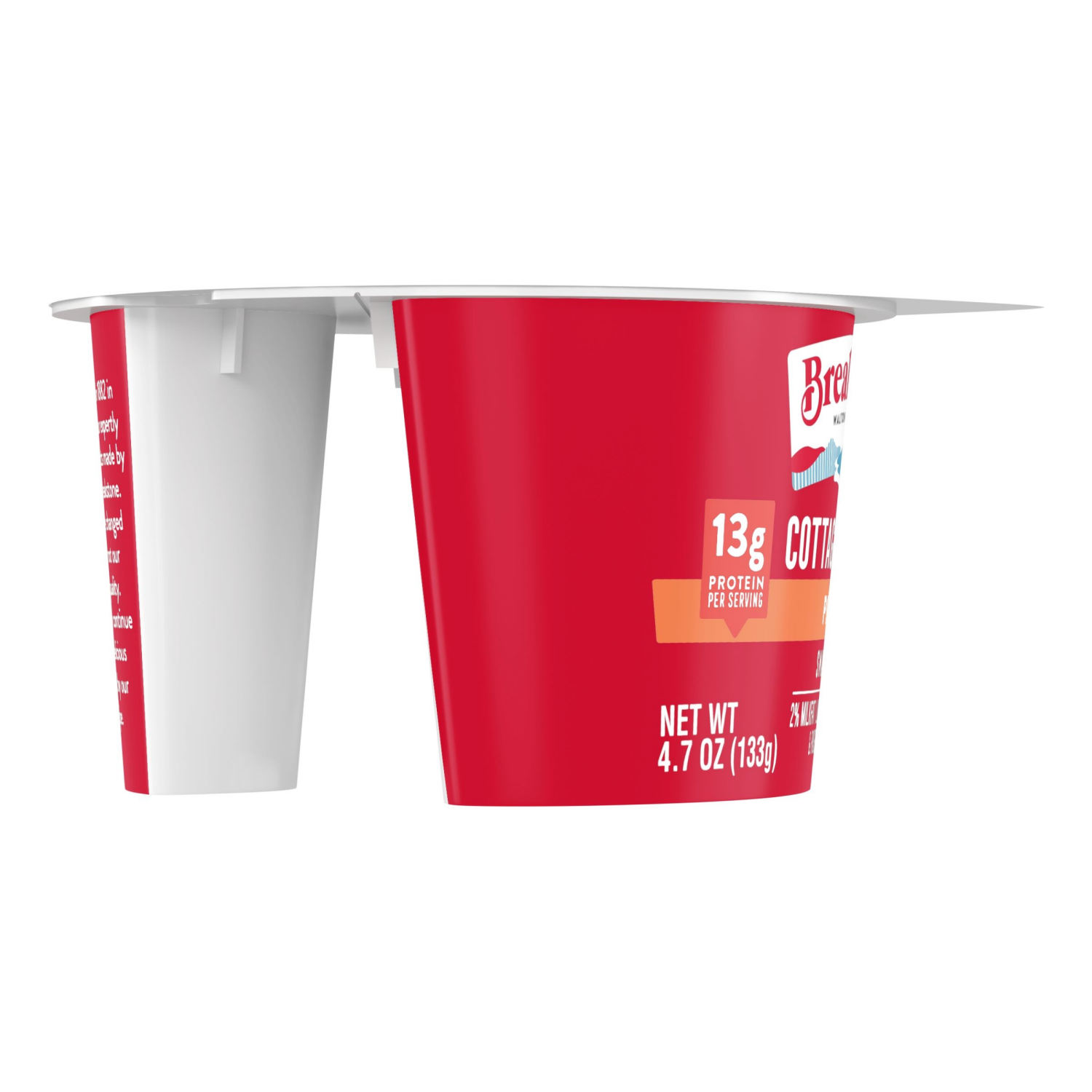 slide 2 of 4, Breakstone's Cottage Double, Peach, Lowfat, 2% Milkfat, Small Curd, 4.7 oz