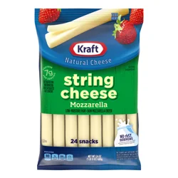Kraft String Cheese Mozzarella Cheese Snacks, 24 ct Sticks