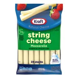 Kraft String Cheese Mozzarella Cheese Snacks, 24 ct Sticks