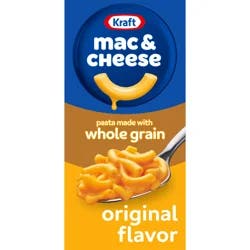 Kraft Mac and Cheese with Whole Grain Pasta, 1 Box, for Easy Dinner or Dinner Sides, Original Flavor, No Artificial Flavors, Preservatives or Dyes, 6 oz