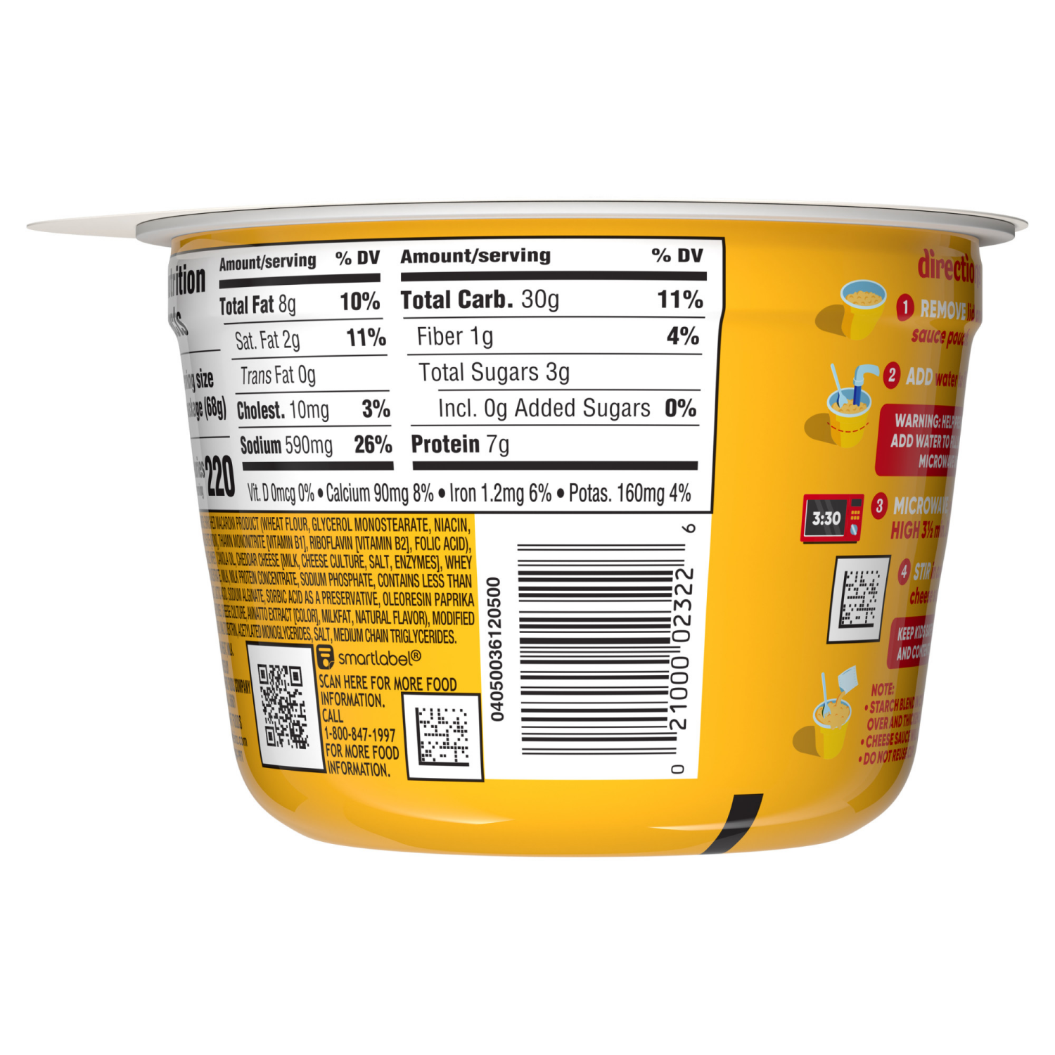 slide 2 of 8, Velveeta Shells and Cheese Mac and Cheese, 1 Cup, for Easy Snack or Dinner Side, Original Flavor, 2.39 oz, 2.39 oz