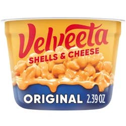 Velveeta Shells and Cheese Mac and Cheese, 1 Cup, for Easy Snack or Dinner Side, Original Flavor, 2.39 oz