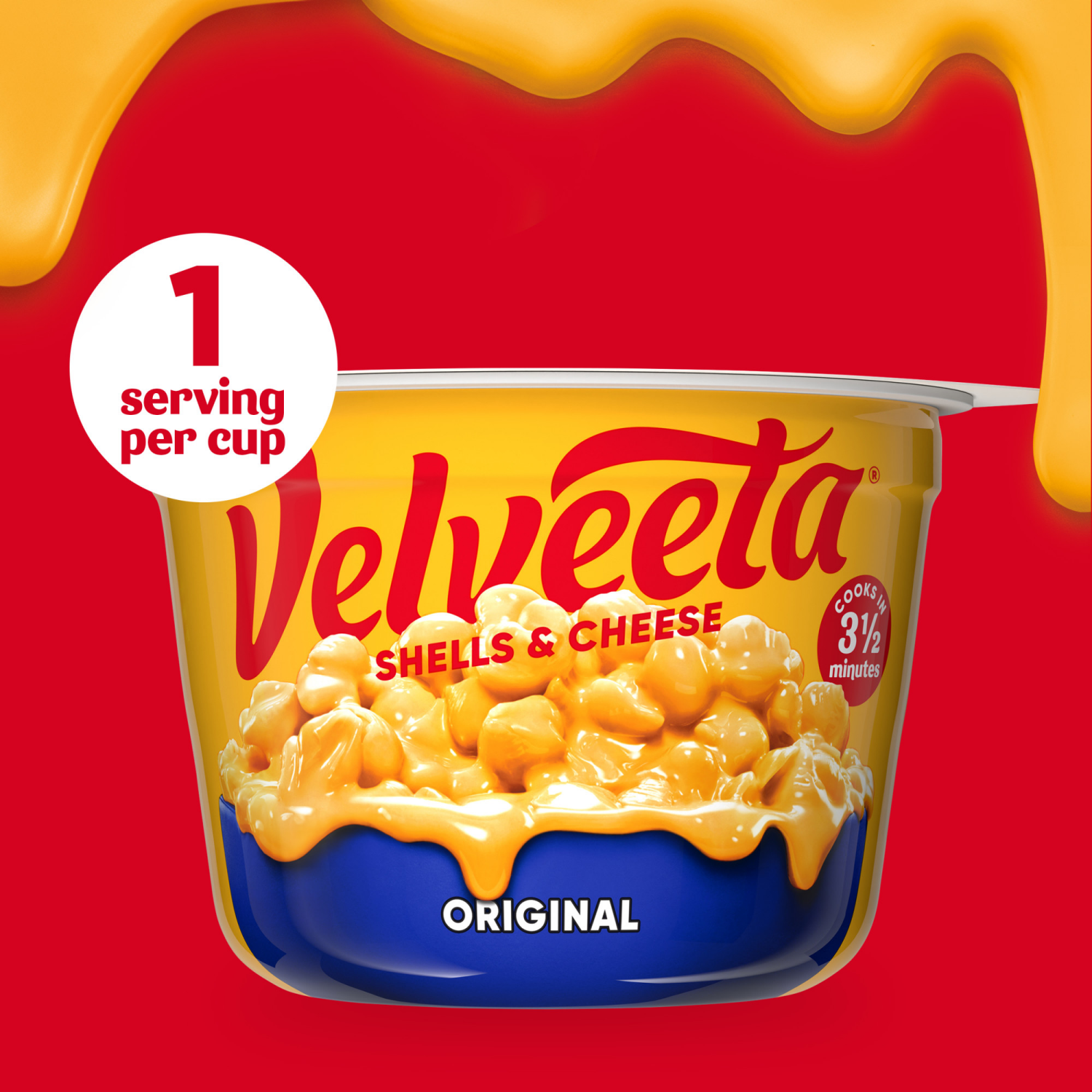slide 4 of 8, Velveeta Shells and Cheese Mac and Cheese, 4 Cups, for Easy Snack or Dinner Side, Original Flavor, 2.39 oz, 4 ct