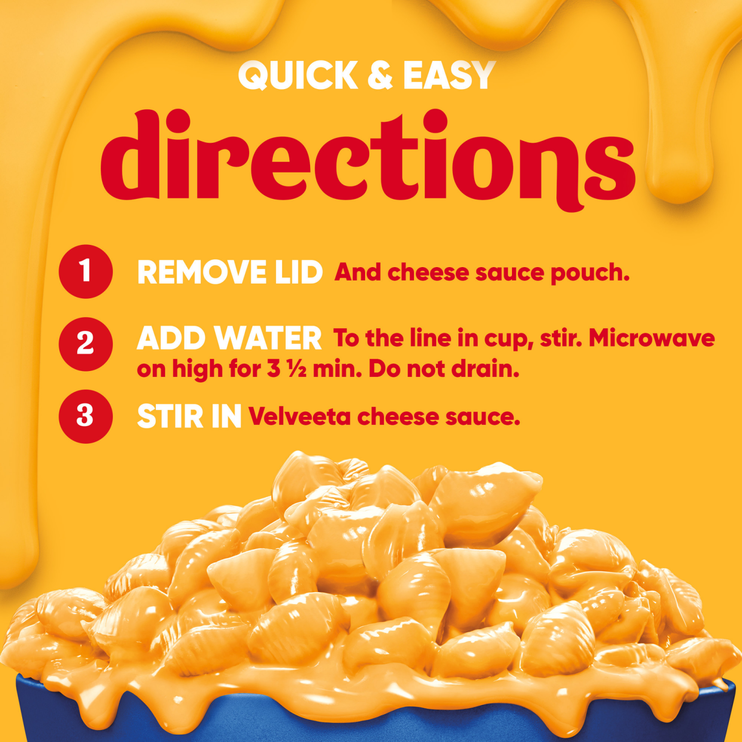 slide 2 of 8, Velveeta Shells and Cheese Mac and Cheese, 4 Cups, for Easy Snack or Dinner Side, Original Flavor, 2.39 oz, 4 ct