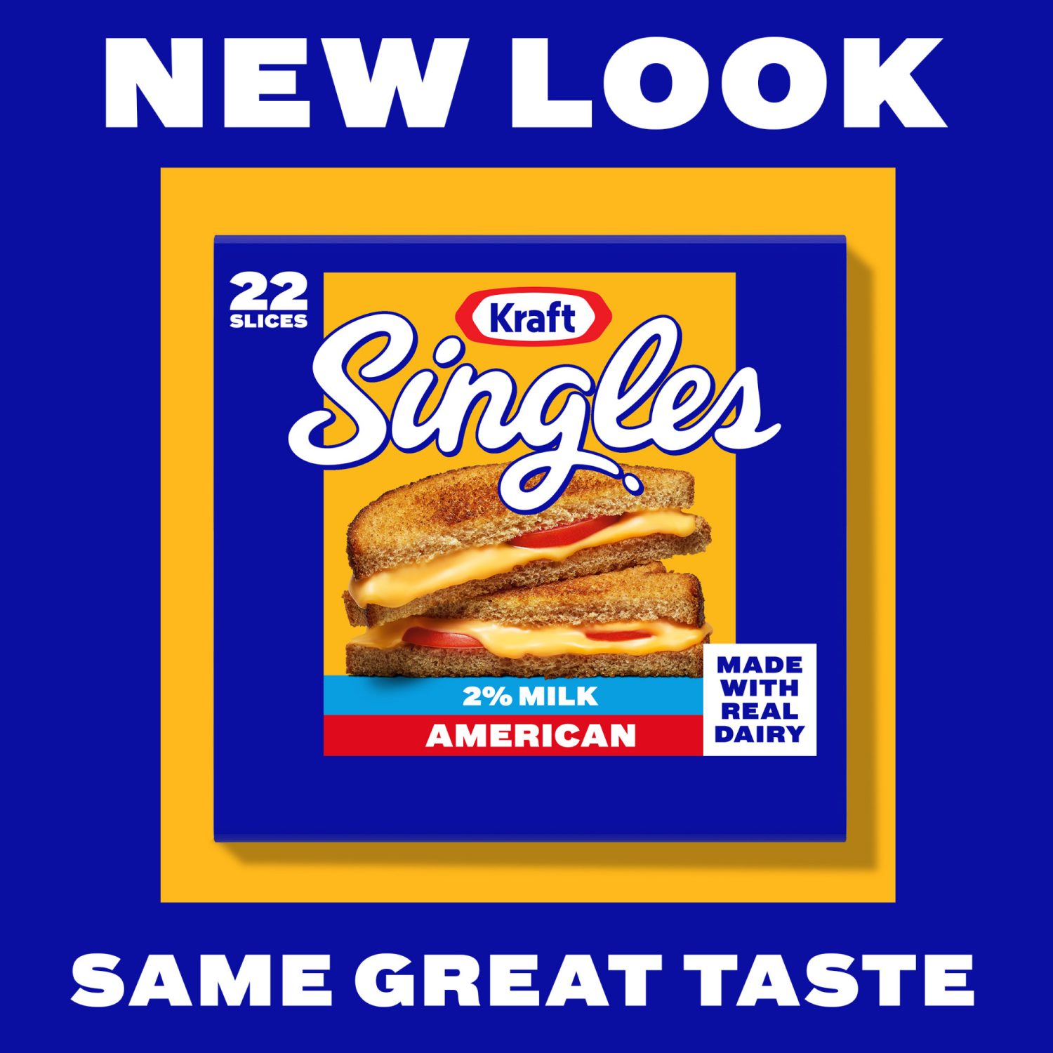 slide 6 of 8, Kraft Singles Cheese Slices, 2% Milk Reduced Fat American Cheese, 22 ct - 14.7 oz Wrapper, 14.7 oz