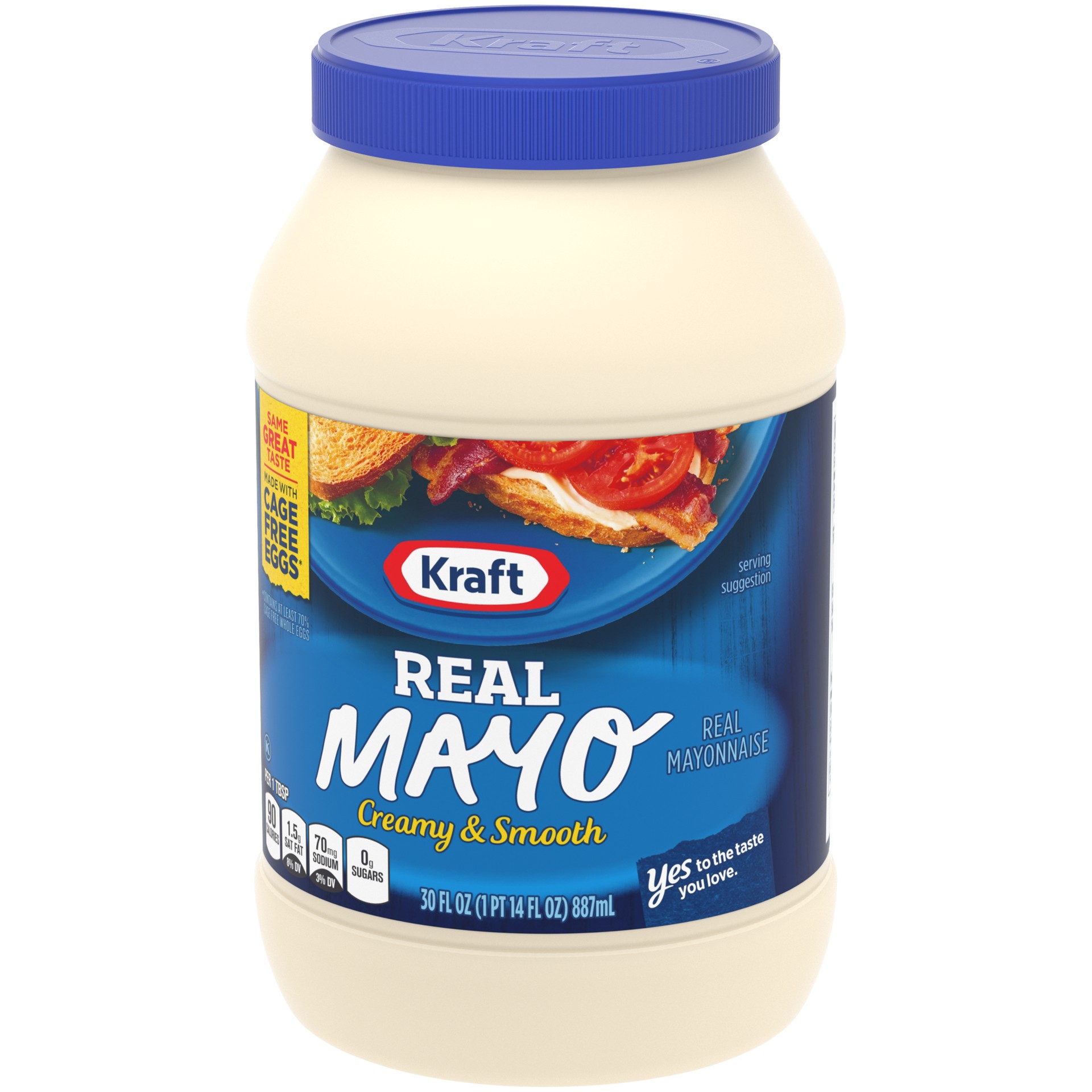 slide 11 of 12, Kraft Real Mayo Creamy & Smooth Mayonnaise, for a Keto and Low Carb Lifestyle Jar, 30 fl oz
