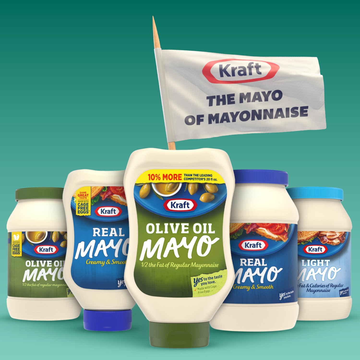 slide 2 of 8, Kraft Mayo with Olive Oil Reduced Fat Mayonnaise, 22 fl oz Bottle, 22 fl oz