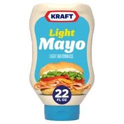 Kraft Light Mayonnaise, 22 fl oz Bottle
