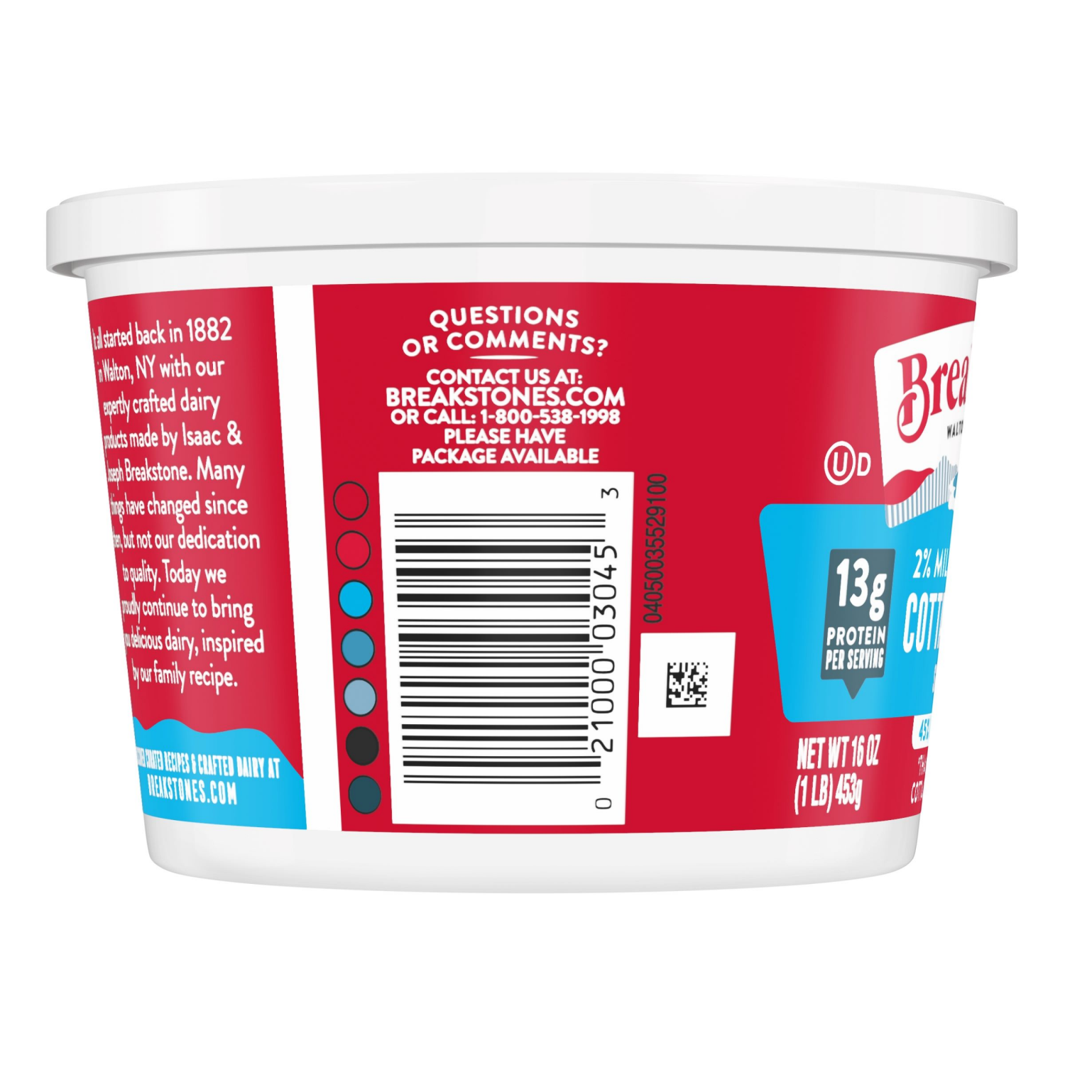 slide 3 of 5, Breakstone's 2% Milkfat Lowfat Small Curd Cottage Cheese, 16 oz