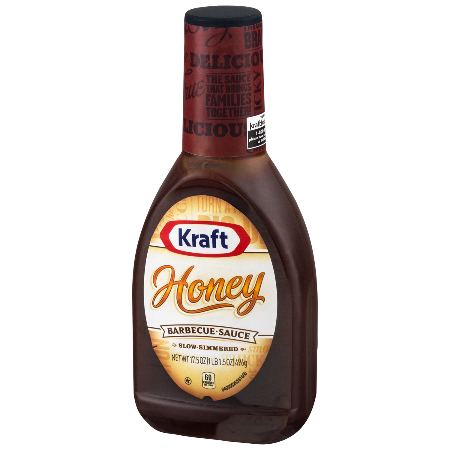 slide 3 of 4, Kraft Honey Barbecue Sauce Bottle, 17.5 oz