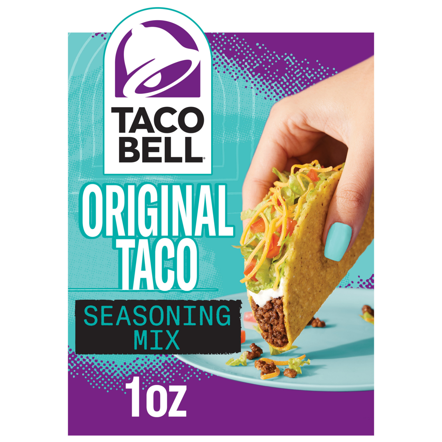 slide 1 of 8, Taco Bell Original Taco Seasoning Mix, 1 oz Packet, 1 oz