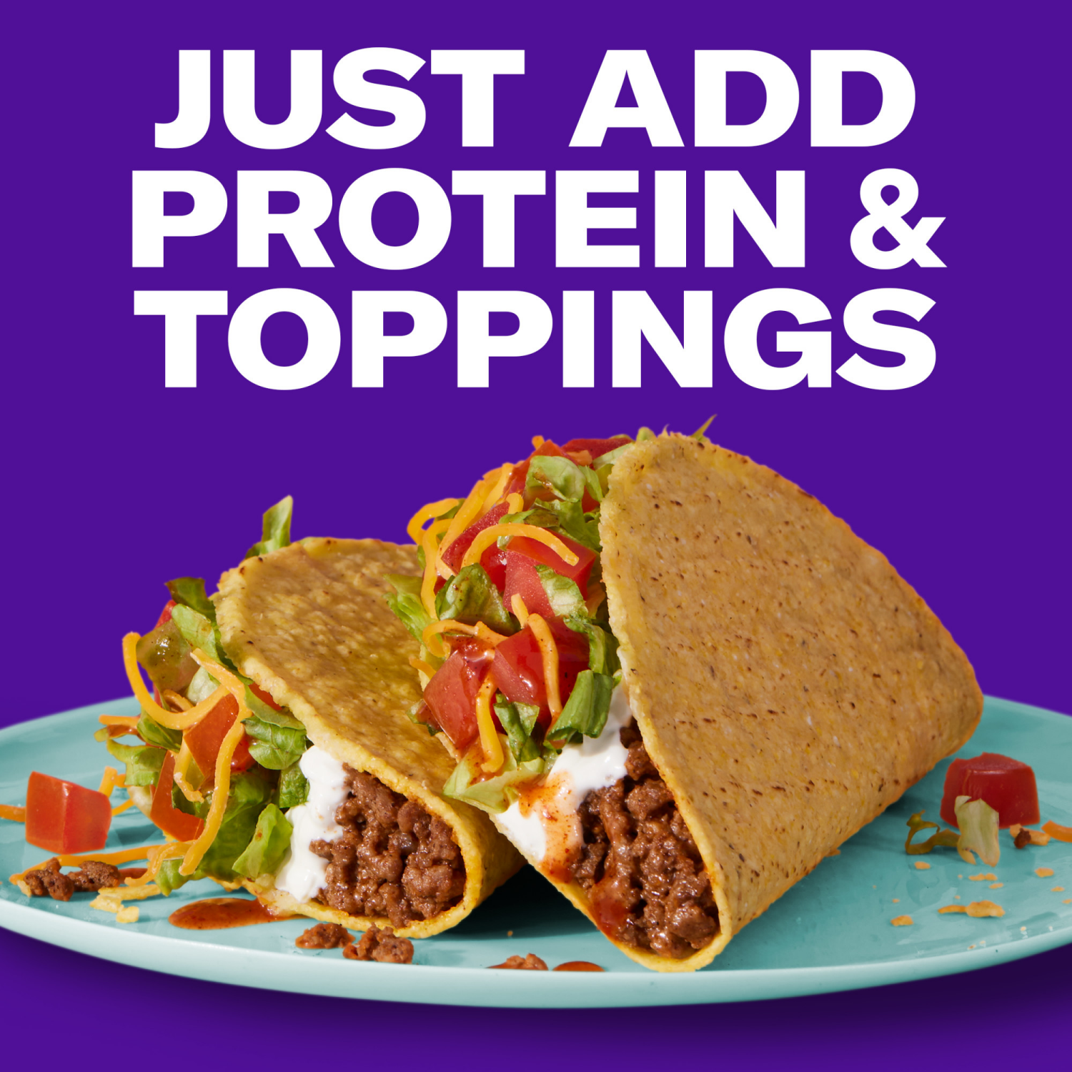 slide 4 of 8, Taco Bell Crunchy Taco Cravings Kit with 12 Crunchy Taco Shells, Taco Bell Mild Sauce & Seasoning, 8.85 oz Box, 8.85 oz