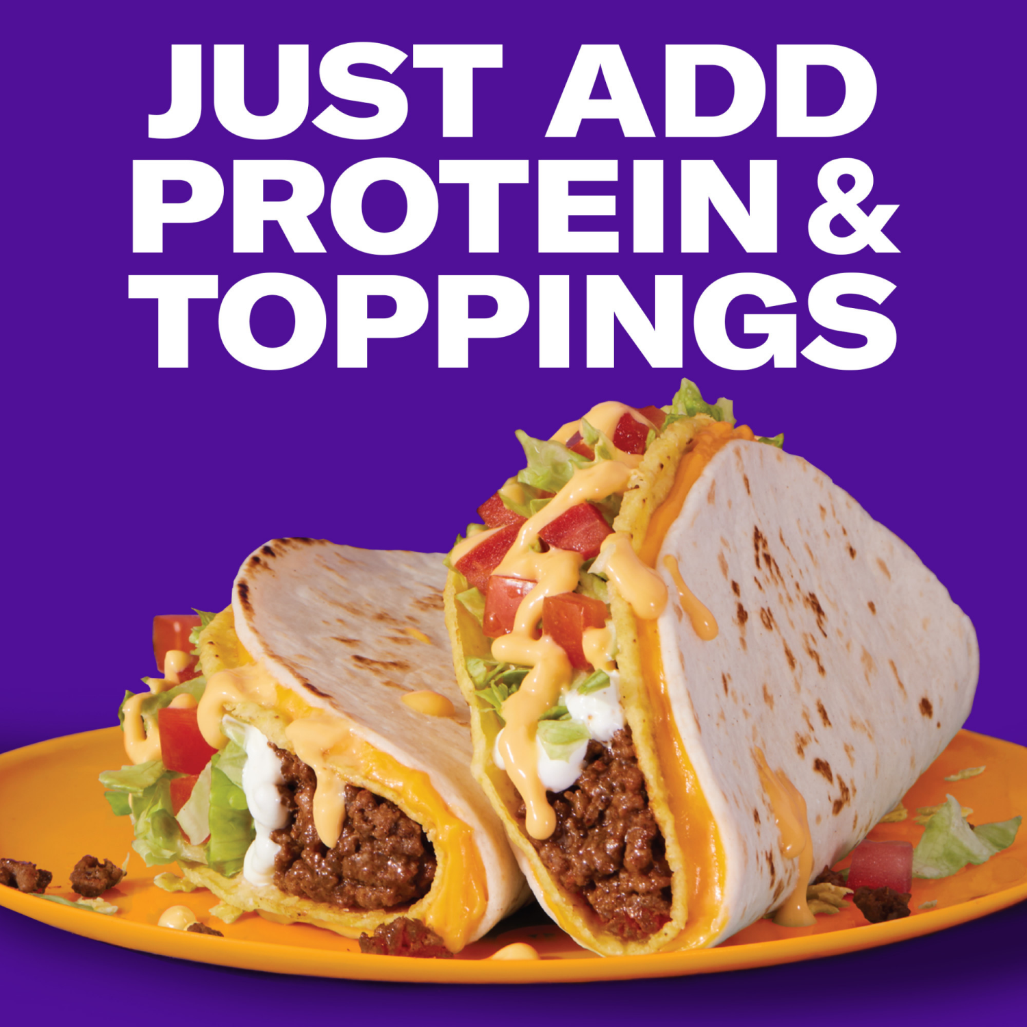 slide 8 of 8, Taco Bell Cheesy Double Decker Taco Dinner Kit with 6 Soft Tortillas, 6 Crunchy Taco Shells, Velveeta Cheese Sauce & Seasoning, 14 oz Box, 14 oz