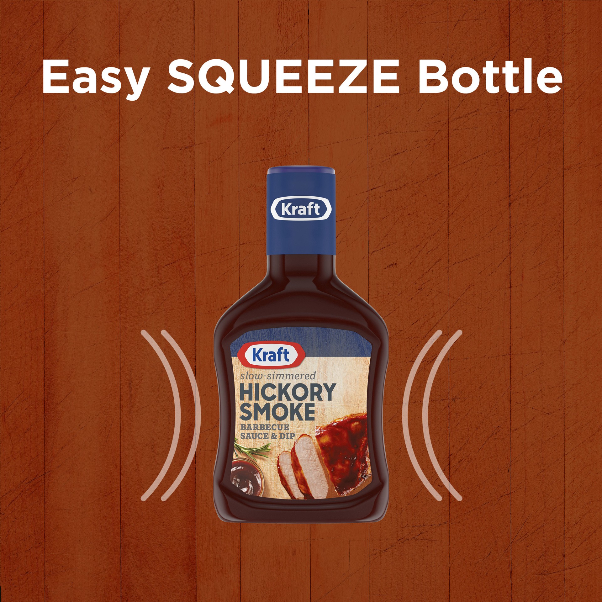 slide 2 of 6, Kraft Hickory Smoke Slow-Simmered Barbecue Sauce Bottle, 17.5 oz