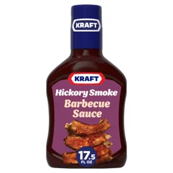 Kraft Hickory Smoke Slow-Simmered Barbecue BBQ Sauce, 17.5 oz Bottle