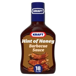 Kraft Hint of Honey Slow-Simmered Barbecue BBQ Sauce, 18 oz Bottle