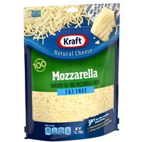 slide 3 of 13, Kraft Mozzarella Fat Free Shredded Cheese, 7 oz Bag, 7 oz