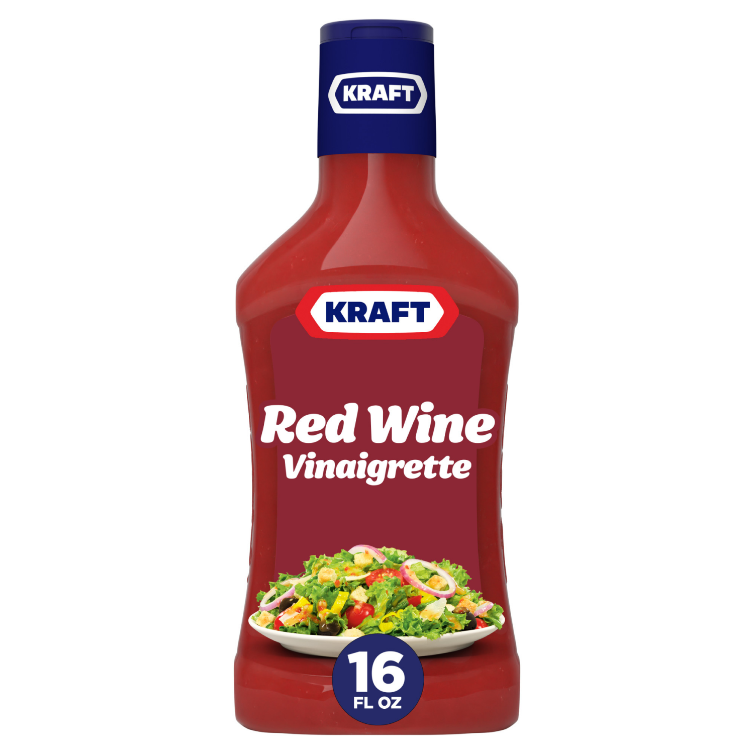 slide 1 of 5, Kraft Red Wine Vinaigrette Salad Dressing, 16 fl oz Bottle, 12 fl oz