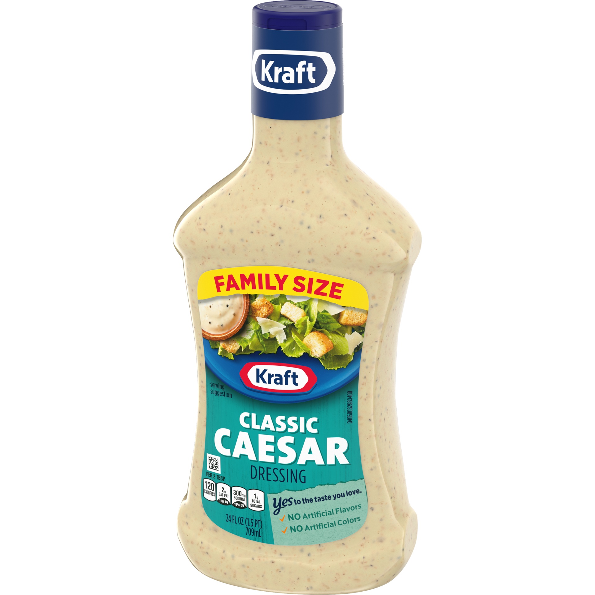slide 3 of 6, Kraft Classic Caesar Salad Dressing Family Size Bottle, 24 fl oz