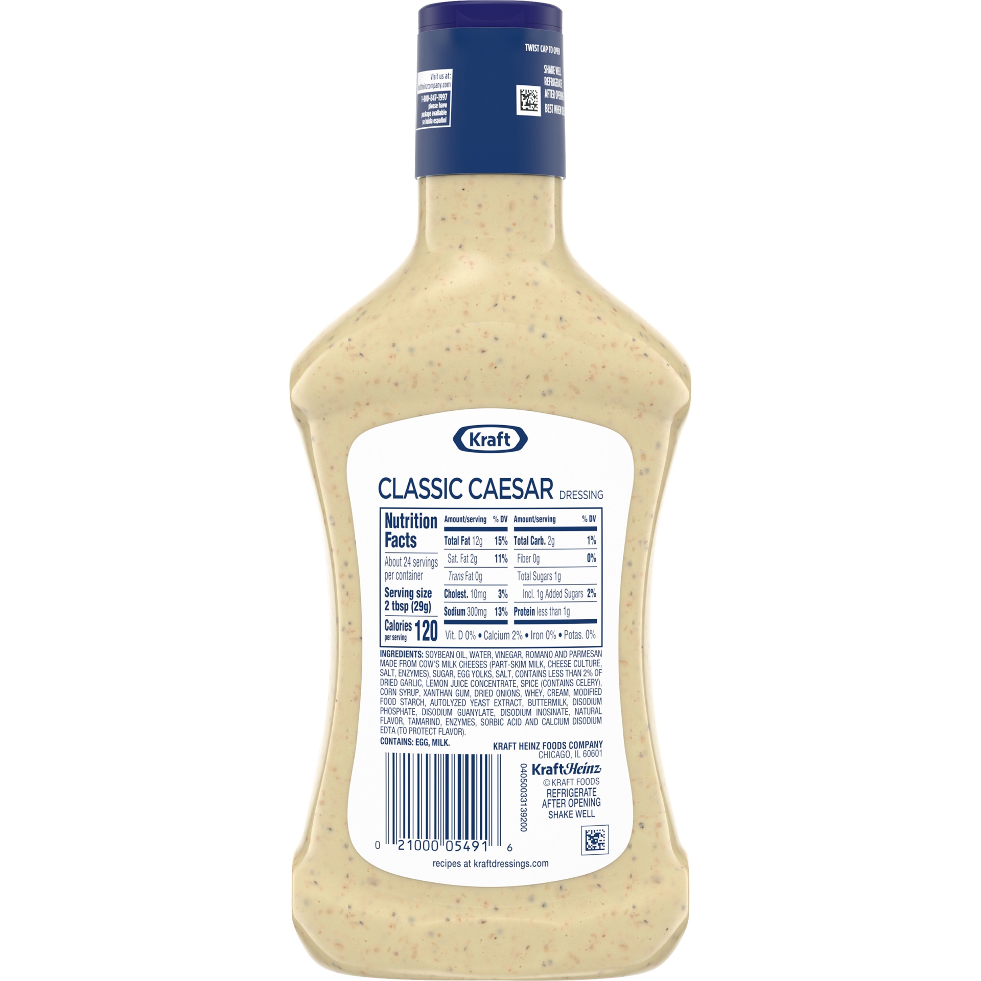 slide 4 of 6, Kraft Classic Caesar Salad Dressing Family Size Bottle, 24 fl oz