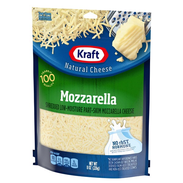 slide 3 of 29, Kraft Mozzarella Shredded Cheese, 8 oz Bag, 8 oz