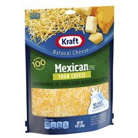 slide 17 of 29, Kraft Mexican Style Four Cheese Blend Shredded Cheese, 8 oz Bag, 8 oz