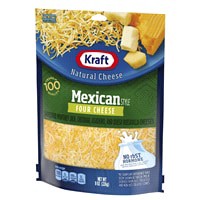 slide 14 of 29, Kraft Mexican Style Four Cheese Blend Shredded Cheese, 8 oz Bag, 8 oz