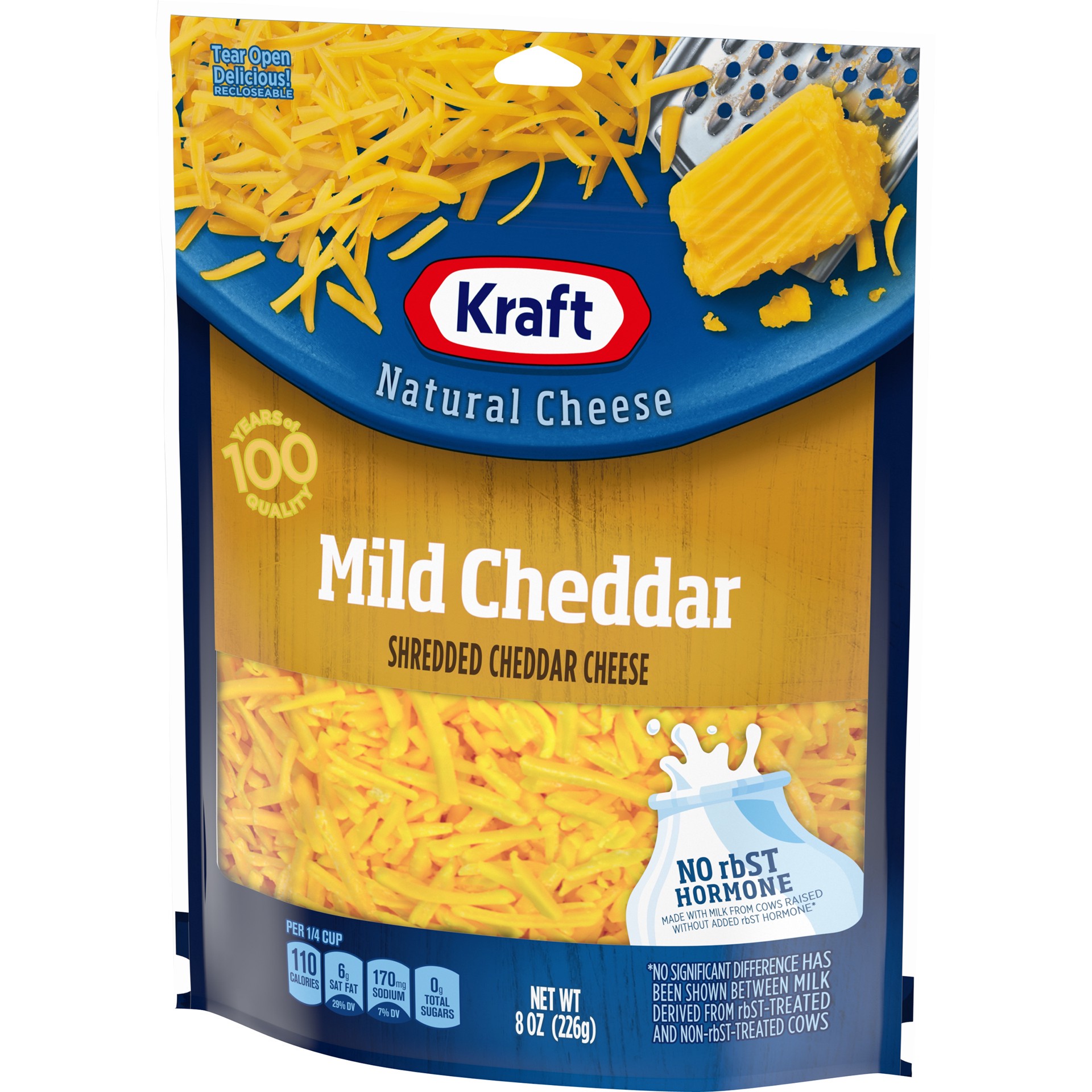 slide 6 of 9, Kraft Mild Cheddar Shredded Cheese, 8 oz