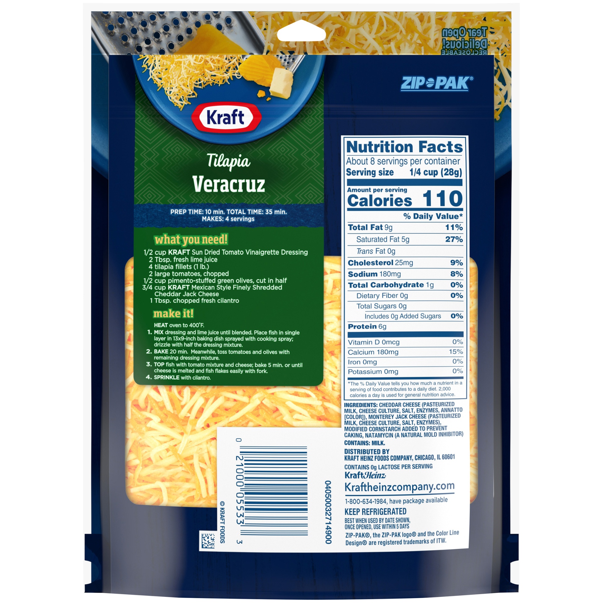 slide 5 of 6, Kraft Mexican Style Cheddar Jack Finely Shredded Cheese, 8 oz Bag, 8 oz