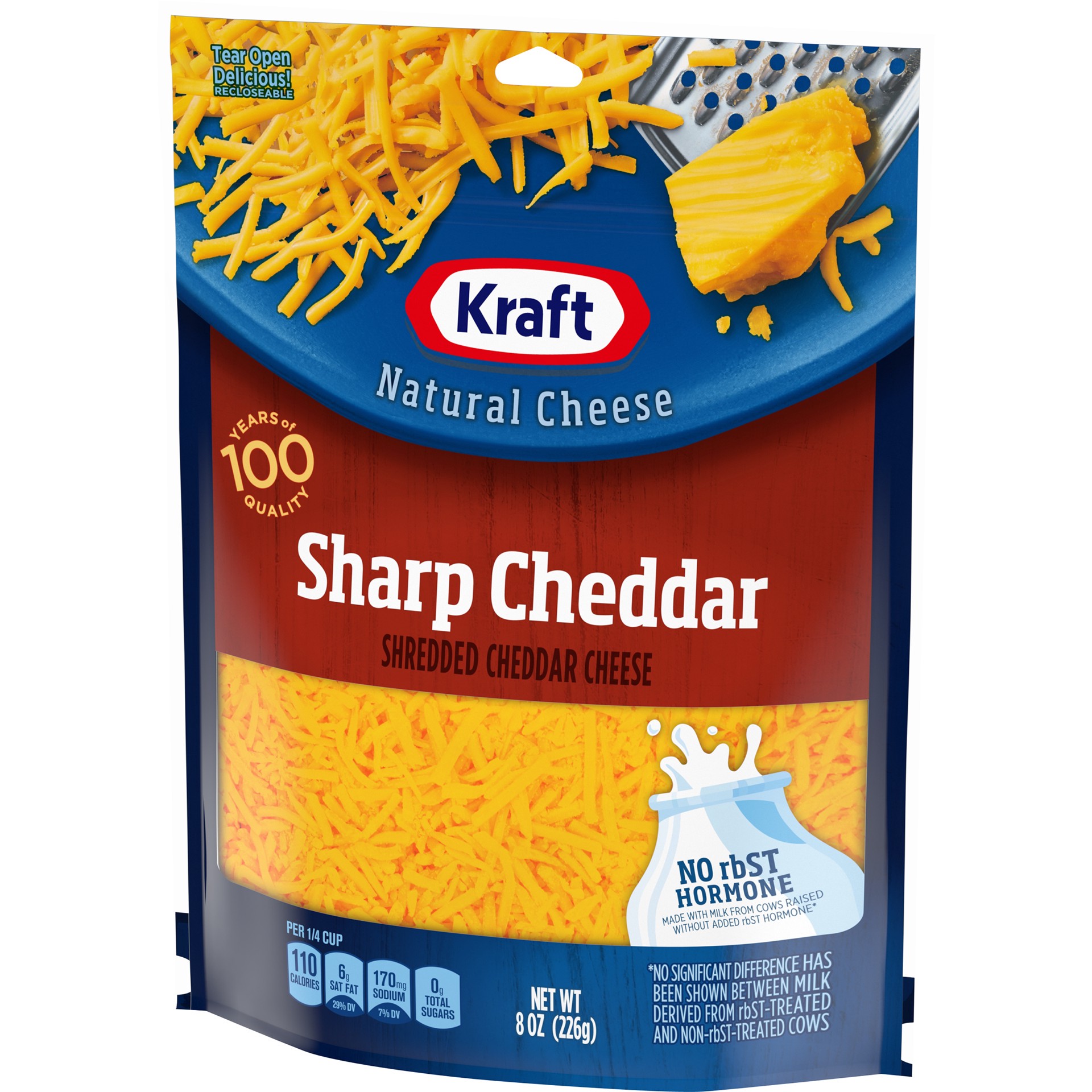 slide 5 of 6, Kraft Sharp Cheddar Shredded Cheese, 8 oz