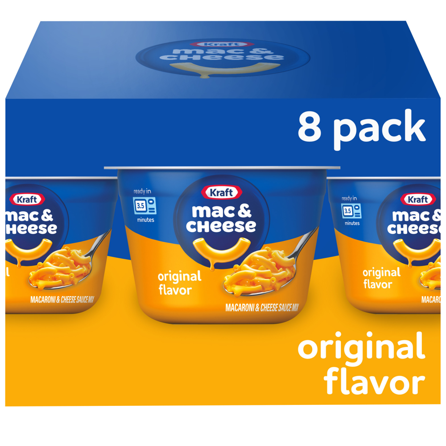 slide 1 of 8, Kraft Original Mac & Cheese, 8 ct Box, 2.05 oz Cups, 8 ct