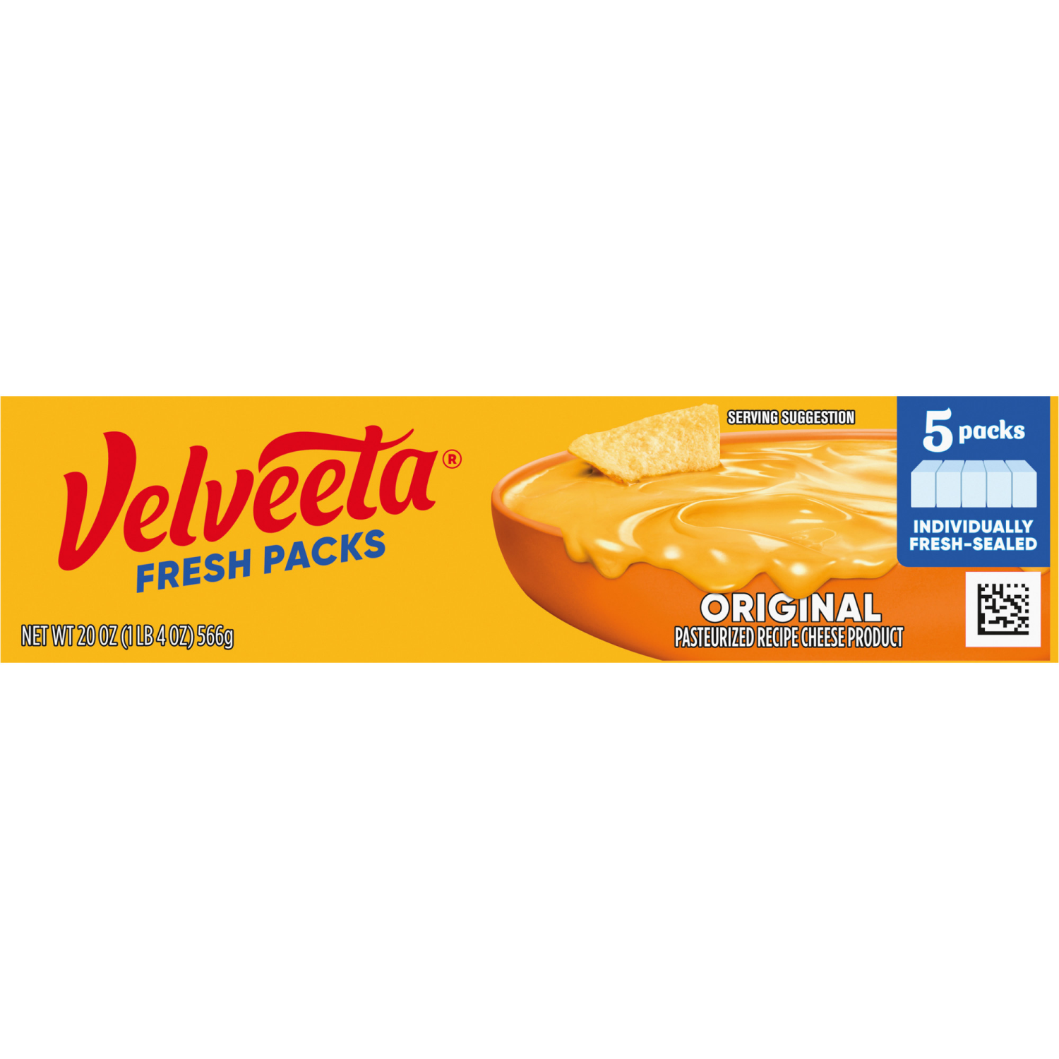 slide 2 of 8, Velveeta FRESH PACKS Original Cheese, 5 ct