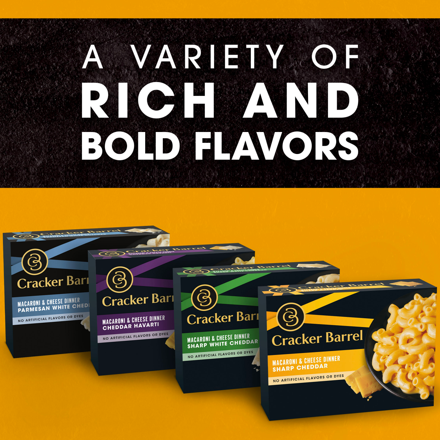 slide 6 of 8, Cracker Barrel Sharp Cheddar Macaroni & Cheese Dinner, 14 oz Box, 14 oz