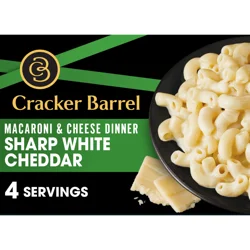 Cracker Barrel Sharp White Cheddar Macaroni & Cheese Dinner, 14 oz Box
