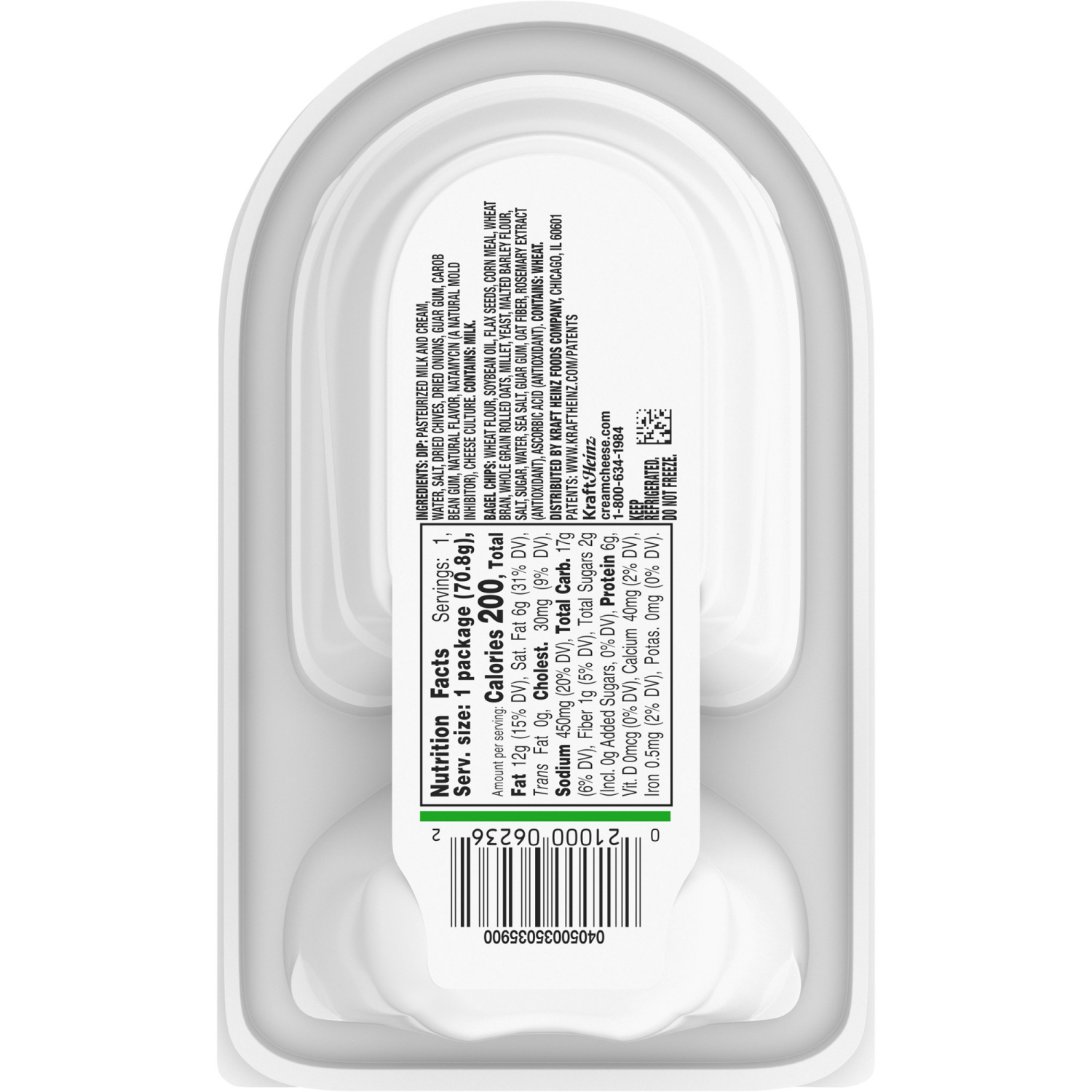 slide 4 of 5, Philadelphia Multigrain Bagel Chips & Chive & Onion Cream Cheese Dip, 2.5 oz Tray, 2.5 oz