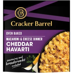 Cracker Barrel Cheddar Havarti Oven Baked Macaroni & Cheese Dinner, 12.3 oz Bag