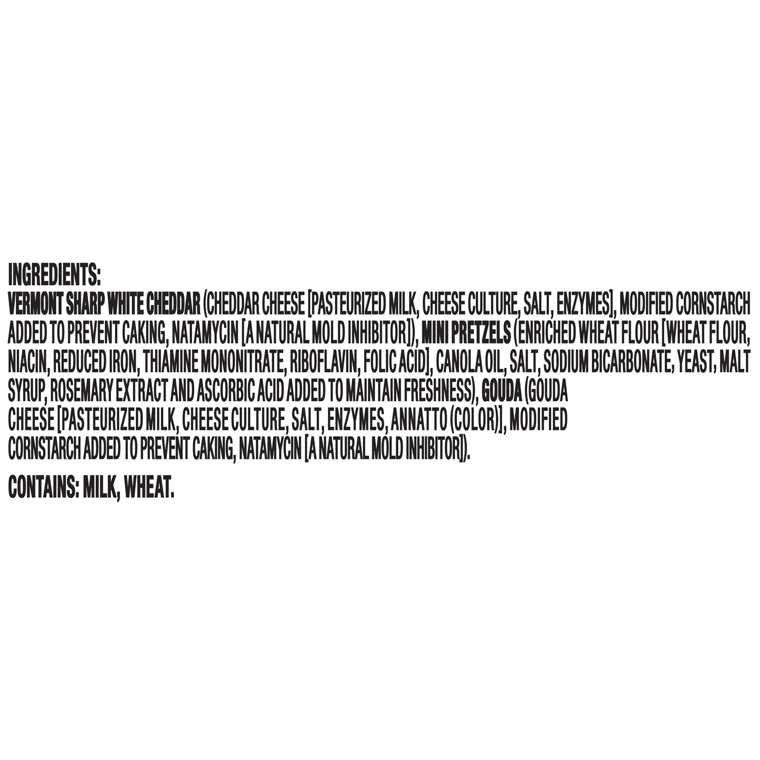 slide 3 of 4, Cracker Barrel Bites with Vermont Sharp White Cheddar & Gouda Cheese with Pretzel Chips, 1.59 oz Tray, 1.65 oz
