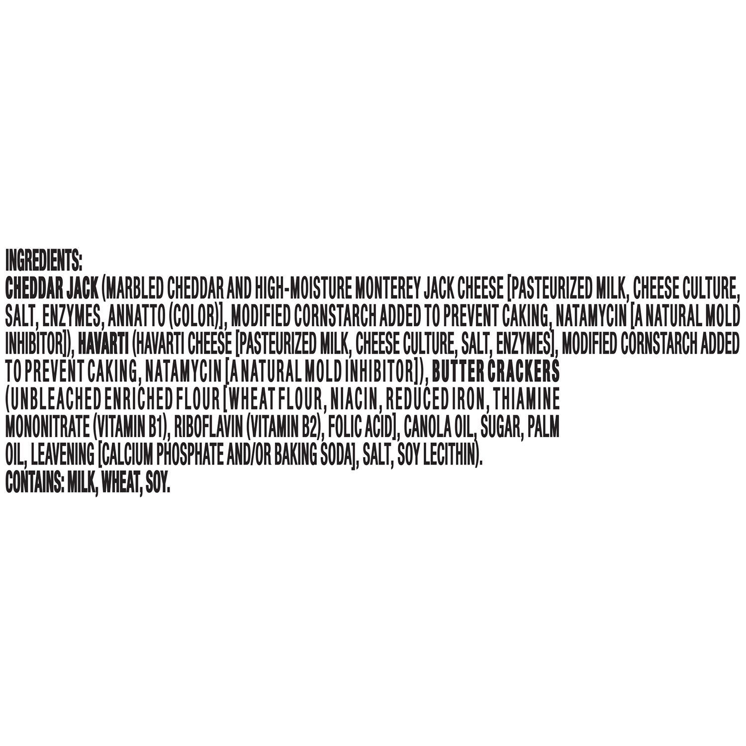slide 3 of 4, Cracker Barrel Bites with Cheddar Jack & Havarti Cheese with Butter Crackers, 1.58 oz Tray, 1.58 oz