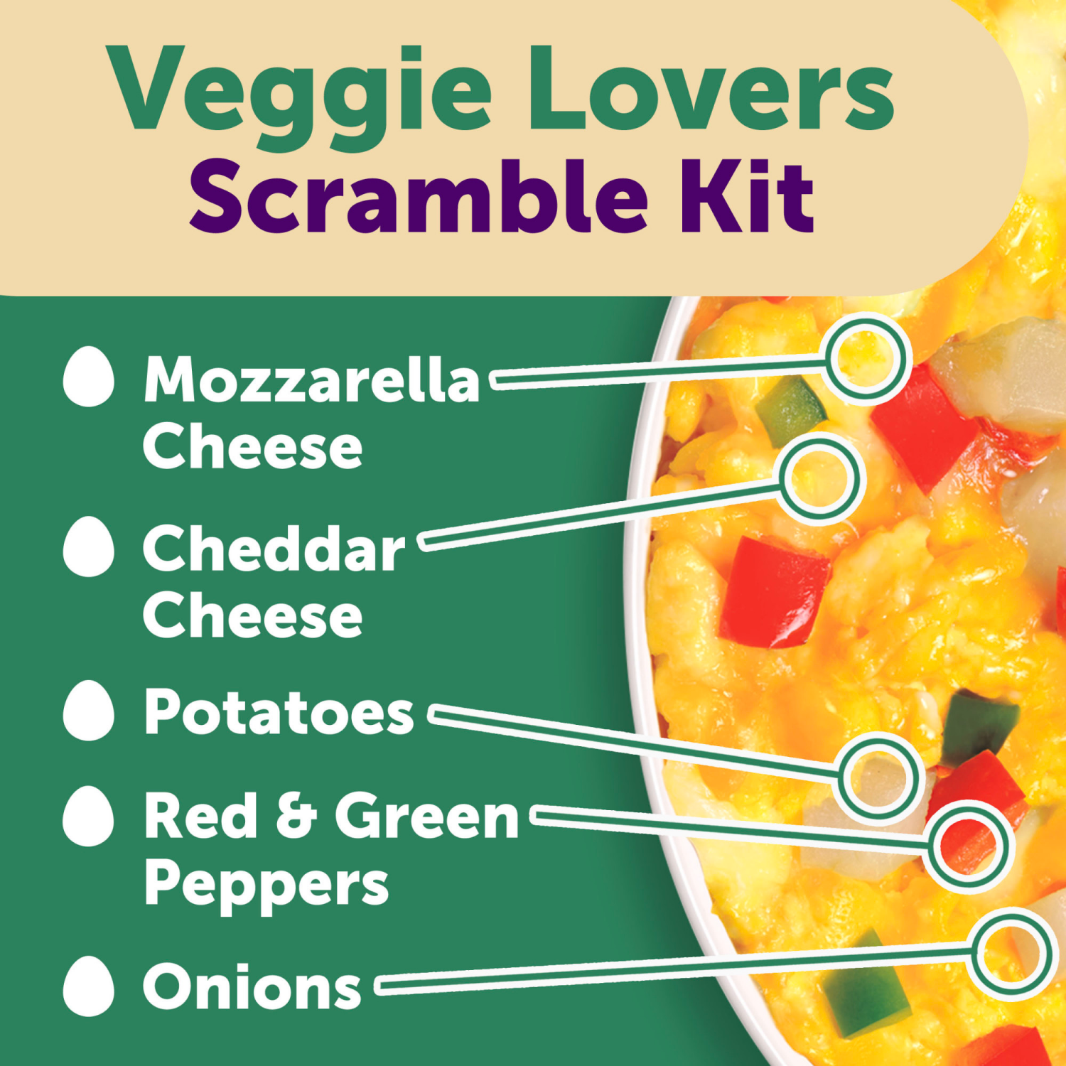 slide 4 of 8, Just Crack an Egg Veggie Lovers Scramble Kit, 3 oz Cup, 3 oz