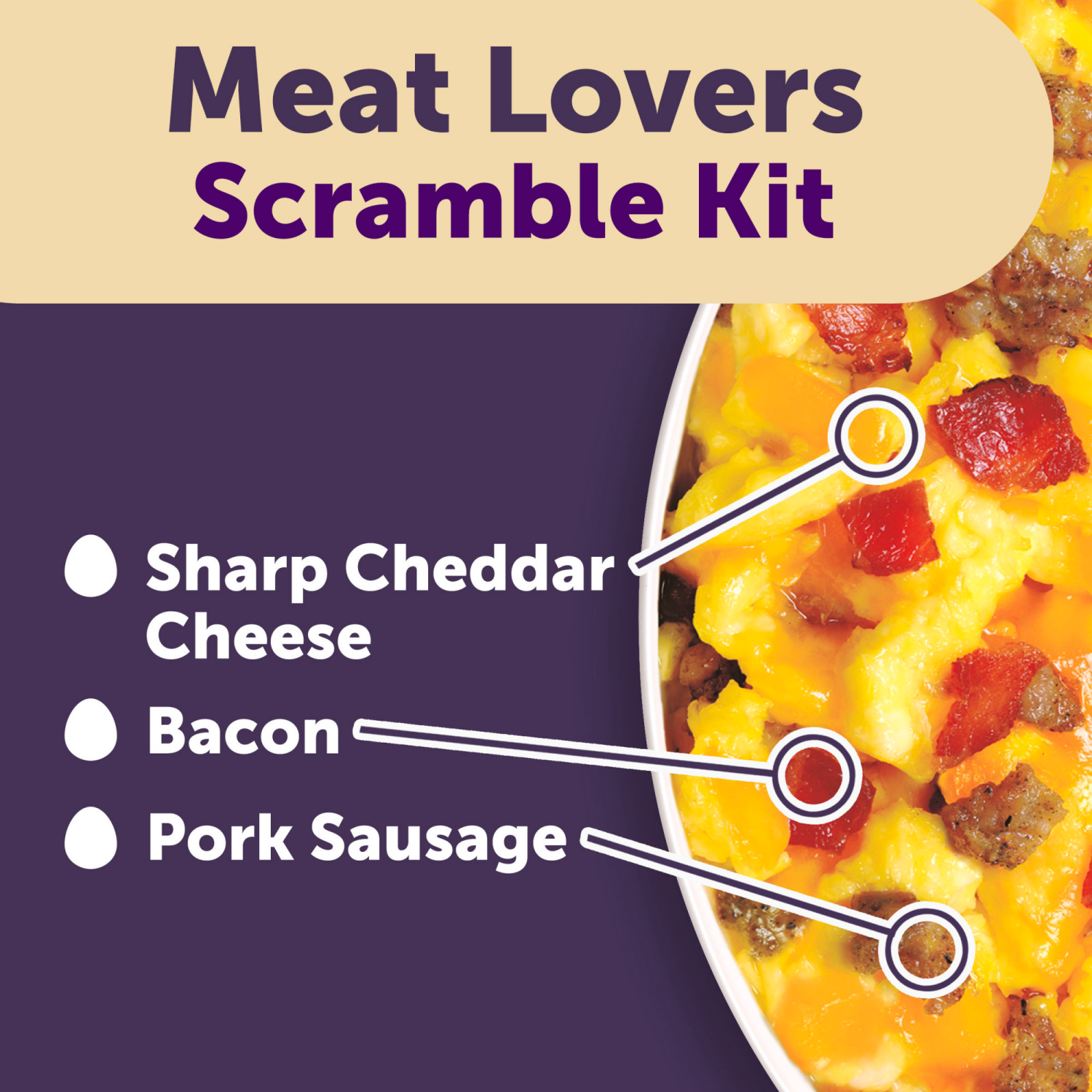 slide 4 of 8, Just Crack an Egg Meat Lovers Scramble Kit, 2.25 oz Cup, 2.25 oz