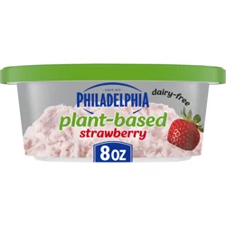 Philadelphia Plant-Based Dairy Free Strawberry Cream Cheese Spread, 8 oz Tub