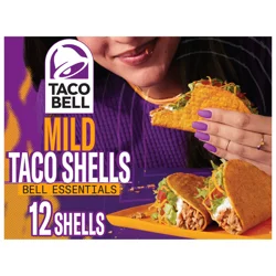 Taco Bell Mild Seasoned Flavor Crunchy Taco Shells, 12 ct, 4.8 oz Box