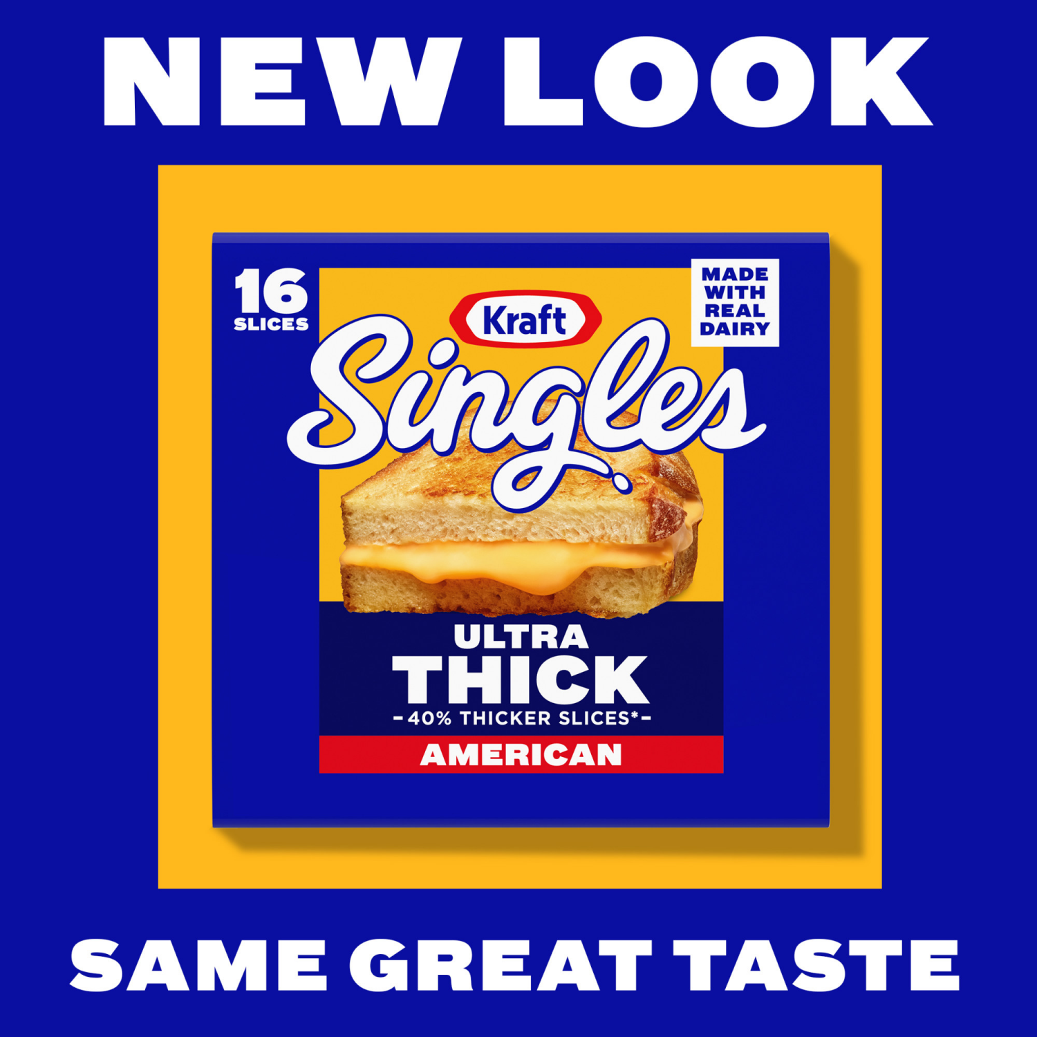 slide 6 of 8, Kraft Singles Ultra Thick American Cheese Slices, 16 ct Pack, 16 ct