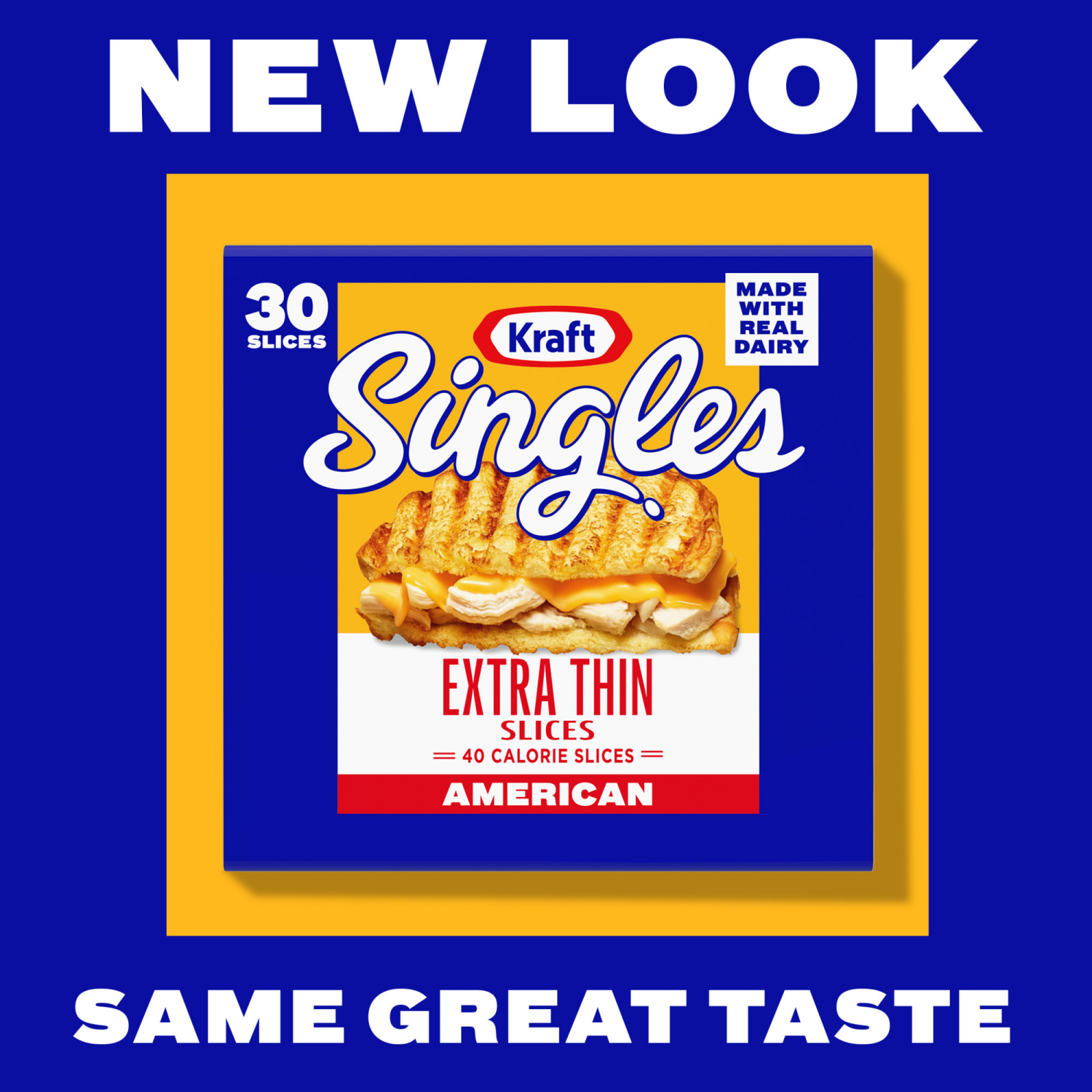 slide 6 of 8, Kraft Singles Extra Thin American Cheese Slices, 30 ct Pack, 30 ct