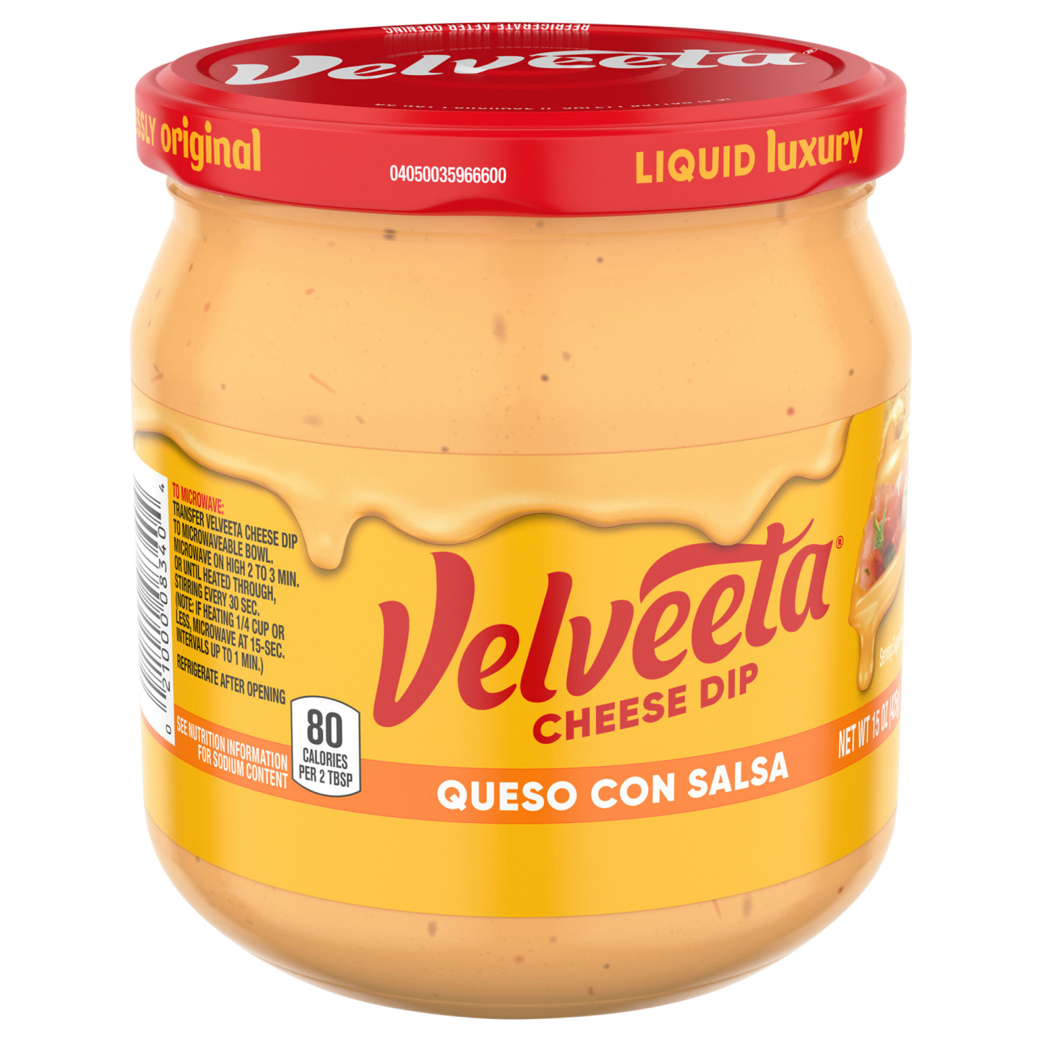 slide 2 of 8, Velveeta Queso con Salsa Cheese Dip, 15 oz Jar, 15 oz