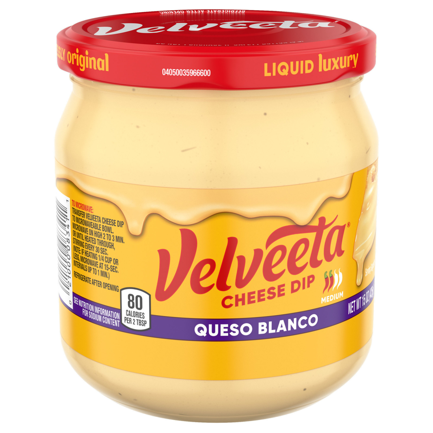 slide 2 of 8, Velveeta Queso Blanco Cheese Dip, 15 oz Jar, 15 oz
